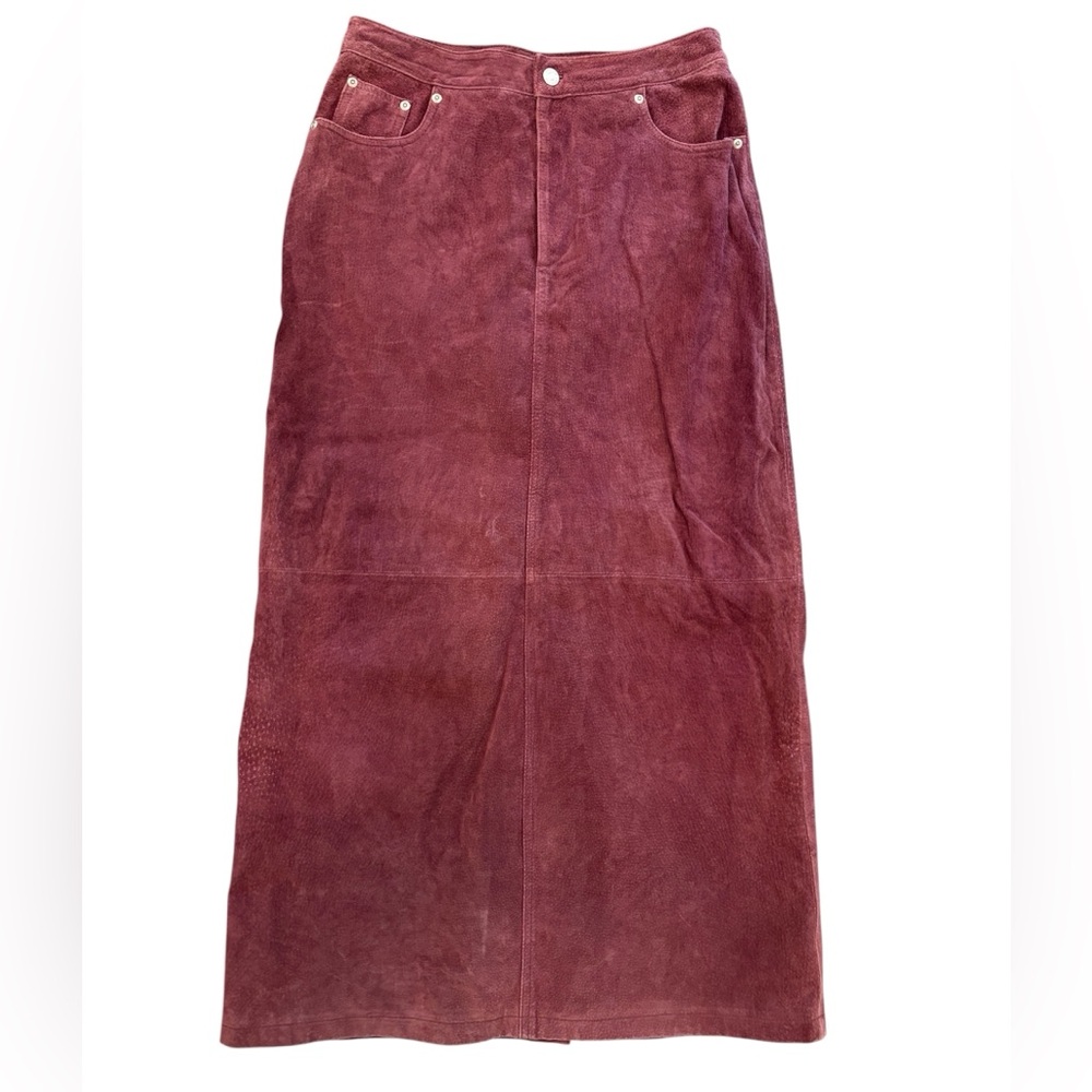 Red Maxi Pencil Skirt